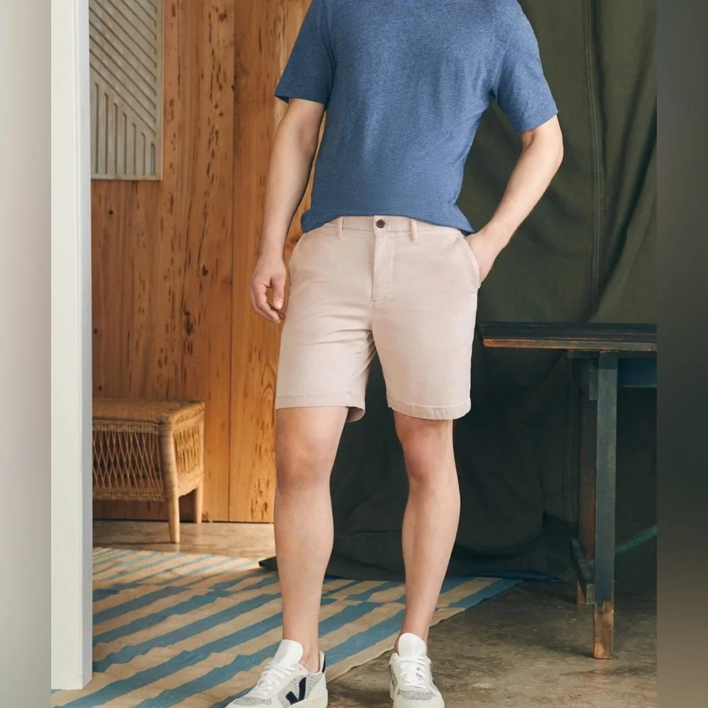 Faherty Coastline Chino Shorts Sz35 8” inseam NWOT